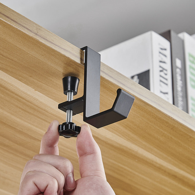 Adjustable Desk Hanger & Under Desk Hook Space-Saving Headset & Backpack Holder for Home Office