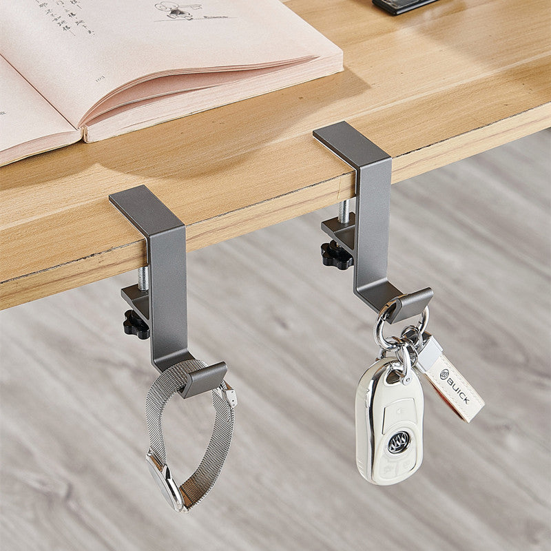 Adjustable Desk Hanger & Under Desk Hook Space-Saving Headset & Backpack Holder for Home Office
