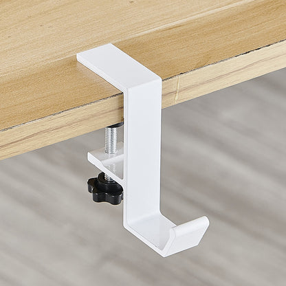 Adjustable Desk Hanger & Under Desk Hook Space-Saving Headset & Backpack Holder for Home Office