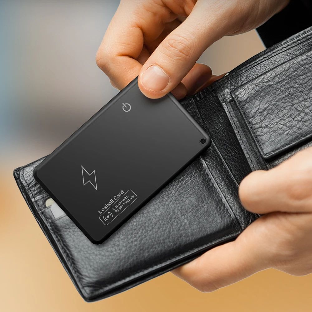 Ultra Thin Wallet Tracker Card With Wireless Charging Compatible With Apple Find My  IOS Devices 1