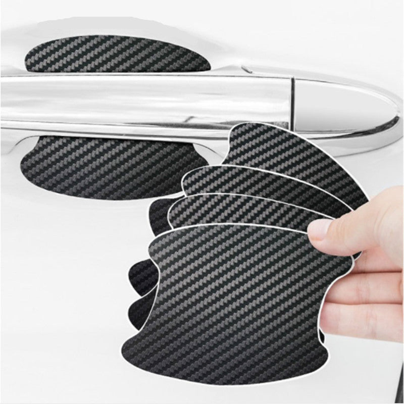 Car Door Sticker Carbon Fiber Scratches Resistant Cover for Auto Handle Protection & Exterior Styling