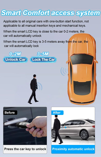 Modified Universal Remote Display Smart LCD Key Comfortable Entry Auto Lock Keyless Entry 5