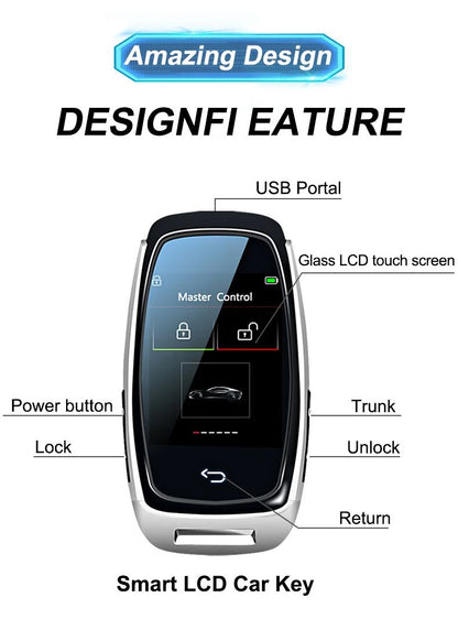 Modified Universal Remote Display Smart LCD Key Comfortable Entry Auto Lock Keyless Entry 2