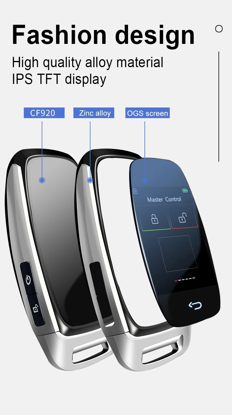 Modified Universal Remote Display Smart LCD Key Comfortable Entry Auto Lock Keyless Entry 3
