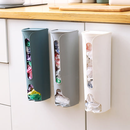 Wall Hanging Garbage Bag Storage Box, Kitchen Plastic Bag Holder & Organizer for Bathroom, Trash Bag Dispenser