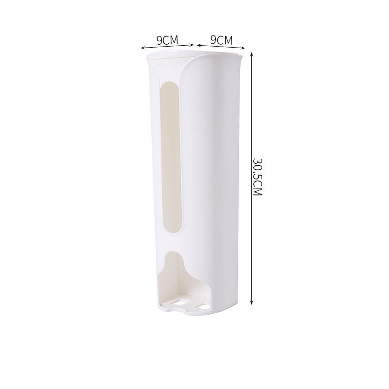 Wall Hanging Garbage Bag Storage Box Kitchen Plastic Bag Holder  Organizer For Bathroom Trash Bag D 4
