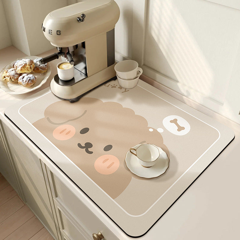 Super Absorbent Large Kitchen Absorbent Mat Antiskid Draining Coffee Dish Drying Mat Quick Dry Bath 7
