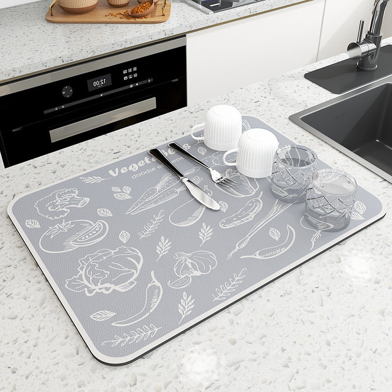 Super Absorbent Large Kitchen Absorbent Mat Antiskid Draining Coffee Dish Drying Mat Quick Dry Bath 11