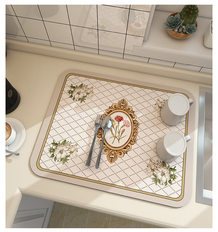 Super Absorbent Large Kitchen Absorbent Mat Antiskid Draining Coffee Dish Drying Mat Quick Dry Bath 17