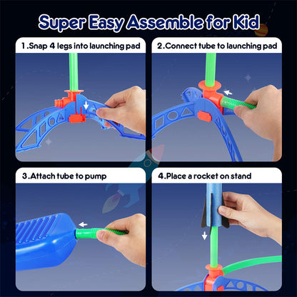 Air Rocket Foot Pump Launcher For Kids Outdoor Air Pressing Pedal Soaring Rocket Toy For Team Games 1