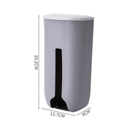 Extractable Kitchen Plastic Bag Storage Bag Dispenser Wall Mount Garbage Pocket Holder Refillable T 7
