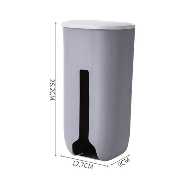 Extractable Kitchen Plastic Bag Storage Bag Dispenser Wall Mount Garbage Pocket Holder Refillable T 6