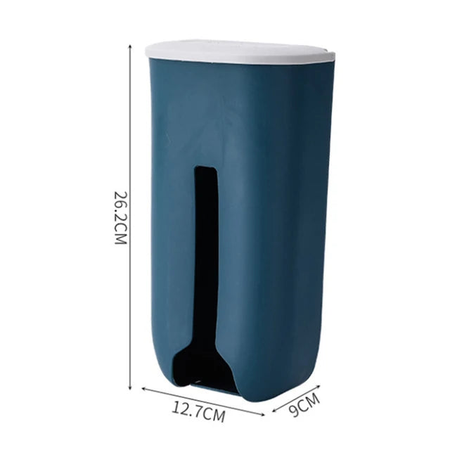 Extractable Kitchen Plastic Bag Storage Bag Dispenser Wall Mount Garbage Pocket Holder Refillable T 11