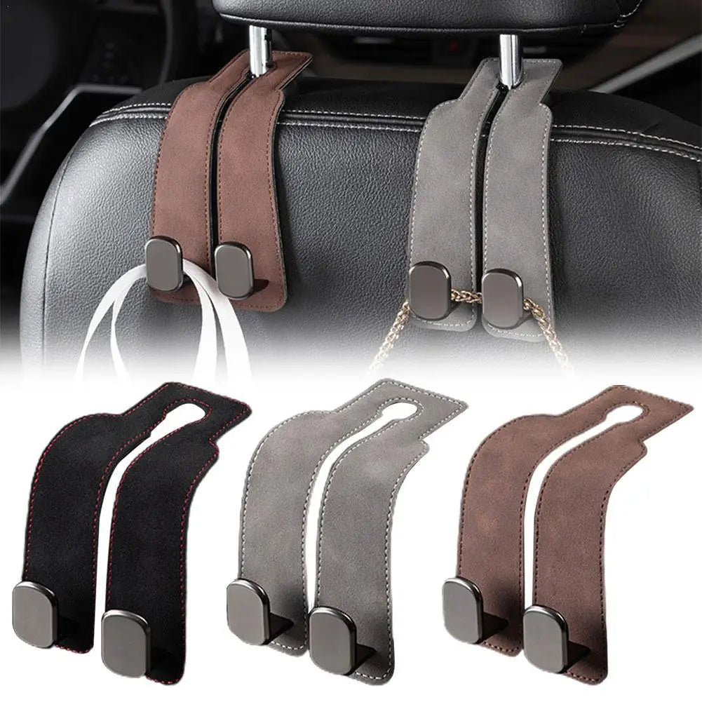 Car Seat Hanging Hook Heavy Duty Suede Car Organizer for Phones,Groceries &Essentials Multi Purpose Vehicle Storage hook