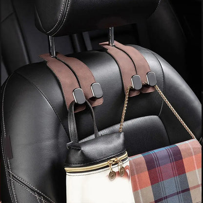 Car Seat Hanging Hook Heavy Duty Suede Car Organizer For PhonesGroceries  Essentials Multi Purpose  1