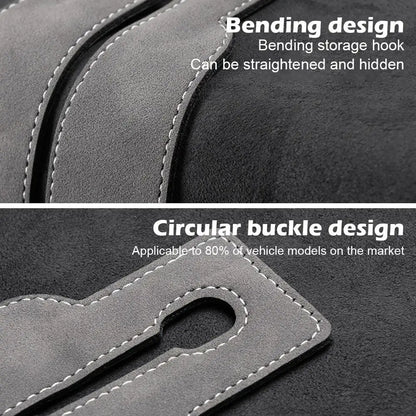 Car Seat Hanging Hook Heavy Duty Suede Car Organizer For PhonesGroceries  Essentials Multi Purpose  2