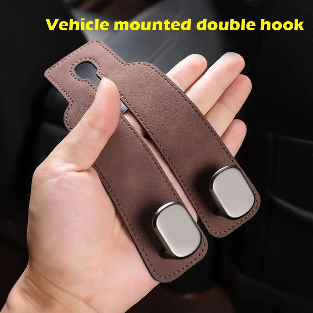Car Seat Hanging Hook Heavy Duty Suede Car Organizer For PhonesGroceries  Essentials Multi Purpose  3