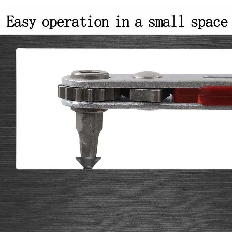 Multifunctional Bidirectional Ratchet Screwdriver Forward  Reverse Elbow Wrench Tool With Flat  Cro
