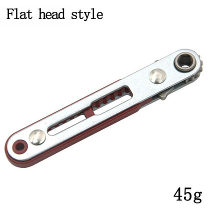 Multifunctional Bidirectional Ratchet Screwdriver Forward  Reverse Elbow Wrench Tool With Flat  Cro