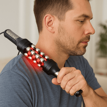 360 Rotating Massage Device Relaxed Red Light Heated Roller For Muscle Relaxation  AntiCellulite 5