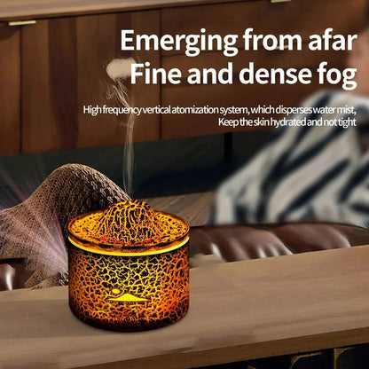Plugin Volcano Aromatic Diffuser Cool Mist Essential Oil Diffuser With 3Speed Timer For Home Car  O 1