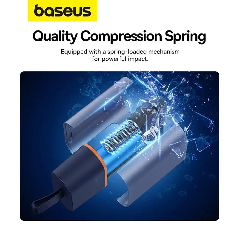 Baseus Car Emergency Safety Hammer Pro UShaped Seat Belt Cutter Window Breaker And Emergency Lam 5