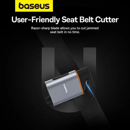 Baseus Car Emergency Safety Hammer Pro UShaped Seat Belt Cutter Window Breaker And Emergency Lam 1