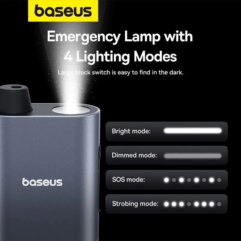 Baseus Car Emergency Safety Hammer Pro UShaped Seat Belt Cutter Window Breaker And Emergency Lam 3