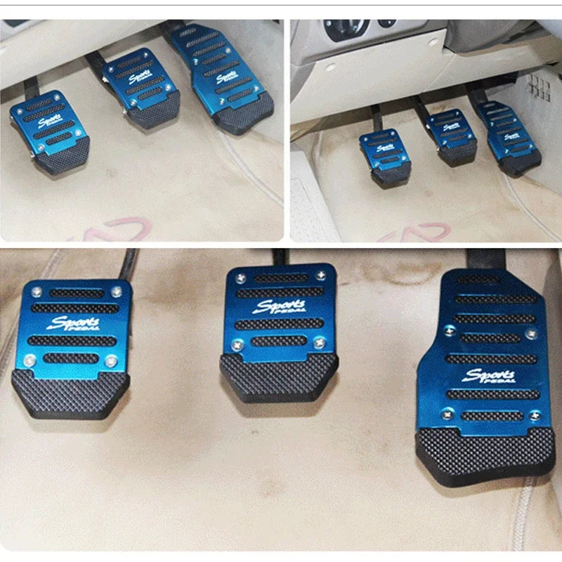 Premium Aluminum Car Pedal Cover Set, Non-Slip Automatic Transmission & Gas Foot Covers