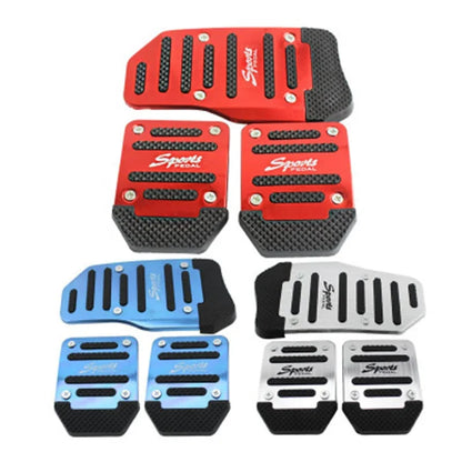 Premium Aluminum Car Pedal Cover Set, Non-Slip Automatic Transmission & Gas Foot Covers