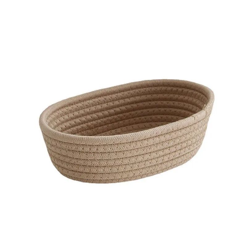 Nordic Cotton Rope Woven Storage Baskets Desktop Organizer For Sundries Keys  Cosmetics 3