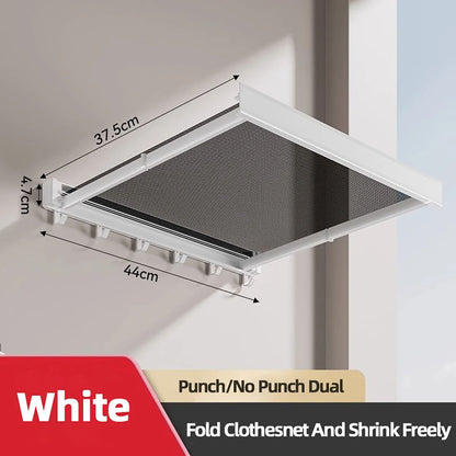 Foldable Clothes And Hat Rack With Hooks SpaceSaving Solution For Bathroom And Balcony 7
