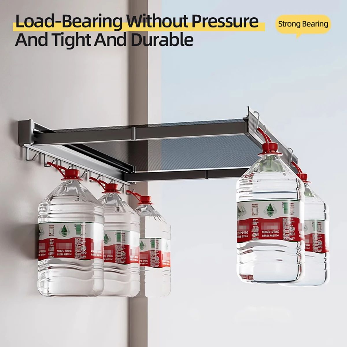 Foldable Clothes And Hat Rack With Hooks SpaceSaving Solution For Bathroom And Balcony 3