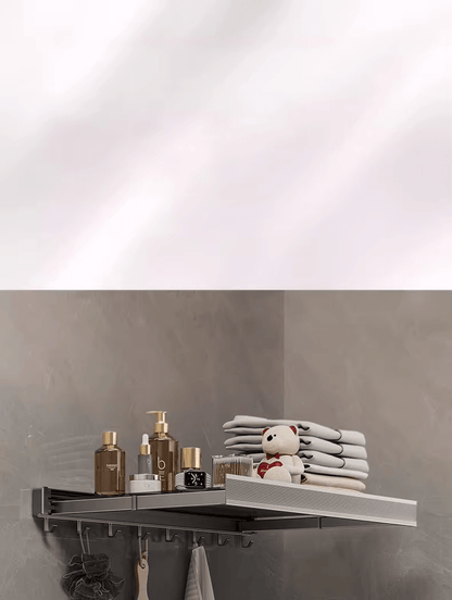 Foldable Clothes And Hat Rack With Hooks SpaceSaving Solution For Bathroom And Balcony 0