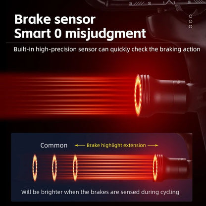 WEST BIKING Bike Tail Light Smart Sensing MTB Road Bike Rear Light IPX6 Waterproof With TypeC Charg 1