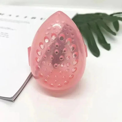 Empty Makeup Sponge Storage Box Plastic Egg Shaped Cosmetic Puff Organizer Rack Portable Makeup Ble 7