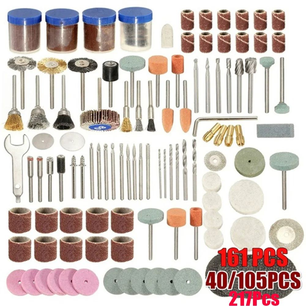 Comprehensive Rotary Tool Kit, Compatible with Dremel for Grinding, Polishing, Cutting, and More