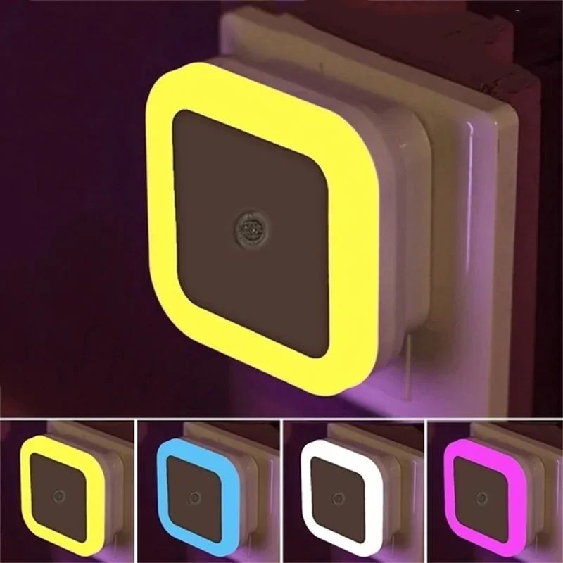 Wireless LED Night Light Sensor Plug-in Lamp, Mini Lighting for Bedroom, Living Room, Kids Room, 360° Light Control