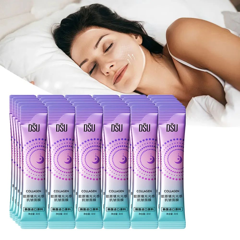 30pcs Anti-Wrinkle Collagen Sleeping Facial Masks, Moisturizing and Firming Skincare