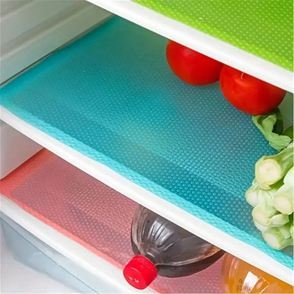 Washable EVA Fridge Liner Mat, Waterproof Mildew-Resistant Pad, Anti-Oil Heat-Insulated Cabinet Drawer for Kitchen