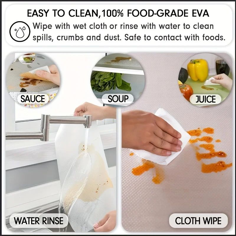 Washable EVA Fridge Liner Mat Waterproof MildewResistant Pad AntiOil HeatInsulated Cabinet Drawer F 2