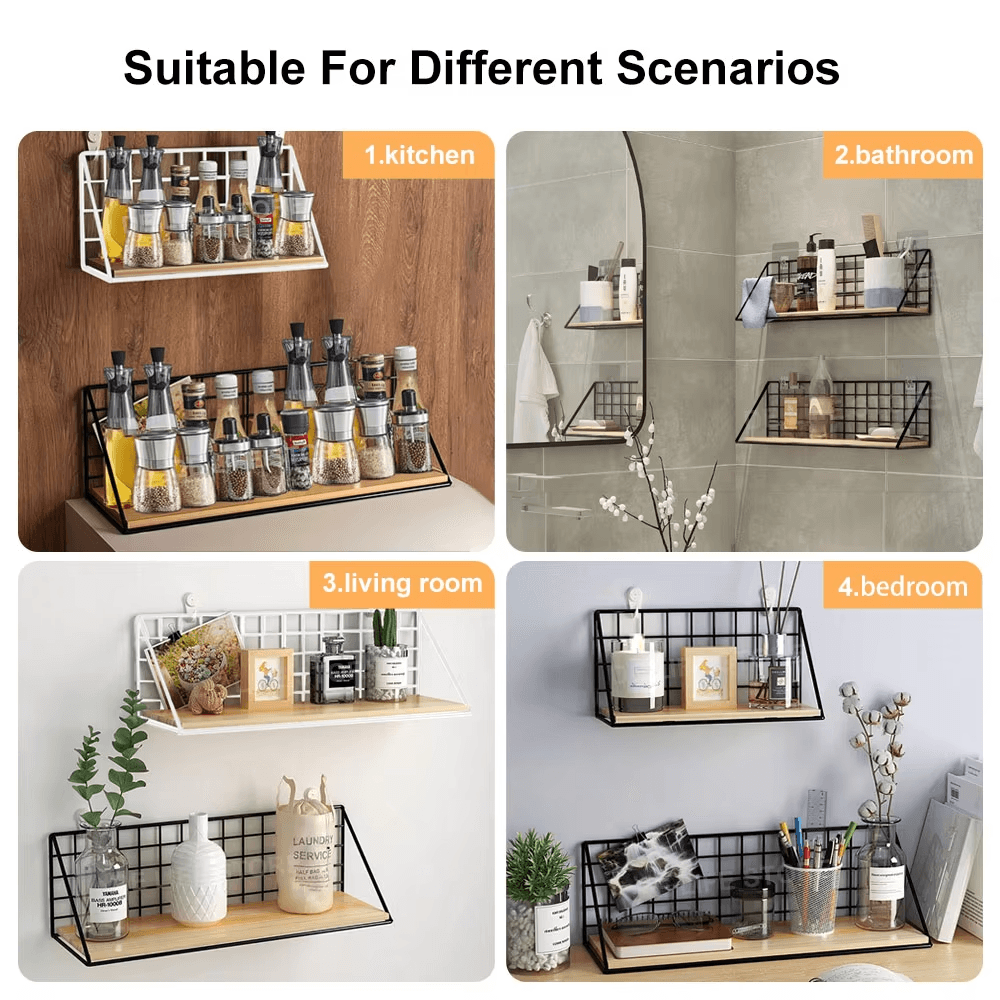 Space saving Wall Shelves for Bedroom