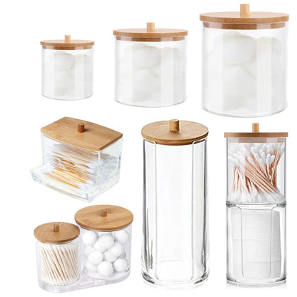 Makeup Cotton Pad Organizer Bathroom Storage Box For Cotton Swabs Cosmetics  Jewelry 1