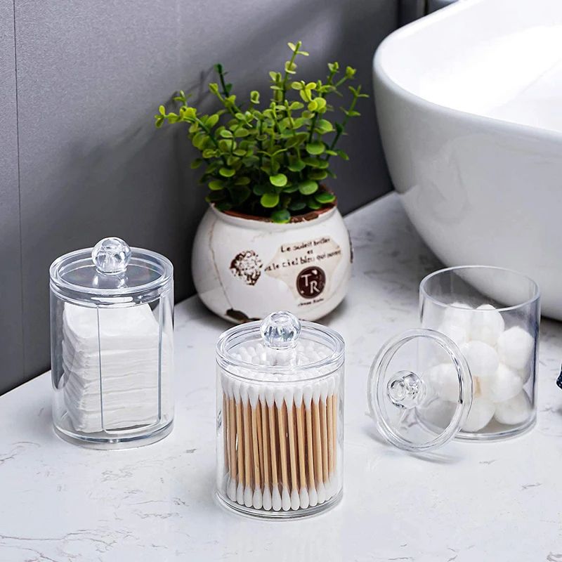 Makeup Cotton Pad Organizer Bathroom Storage Box For Cotton Swabs Cosmetics  Jewelry 4