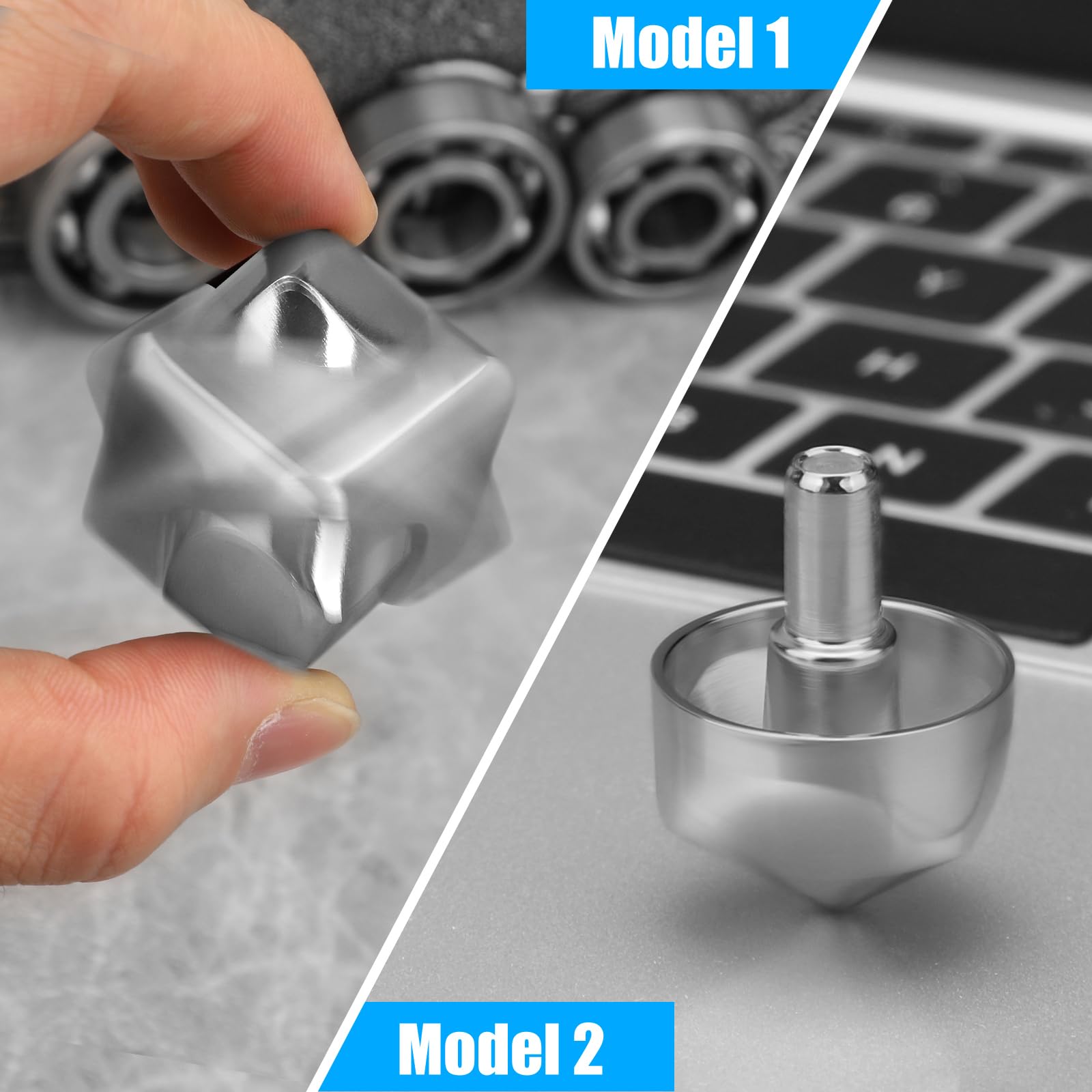 Metal Cube Fidget Gyroscope Silent Bearing Rotating Finger Spinner For Stress ReliefAnti Anxiety To 1