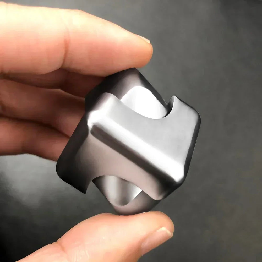 Metal Cube Fidget Gyroscope Silent Bearing Rotating Finger Spinner For Stress ReliefAnti Anxiety To 11