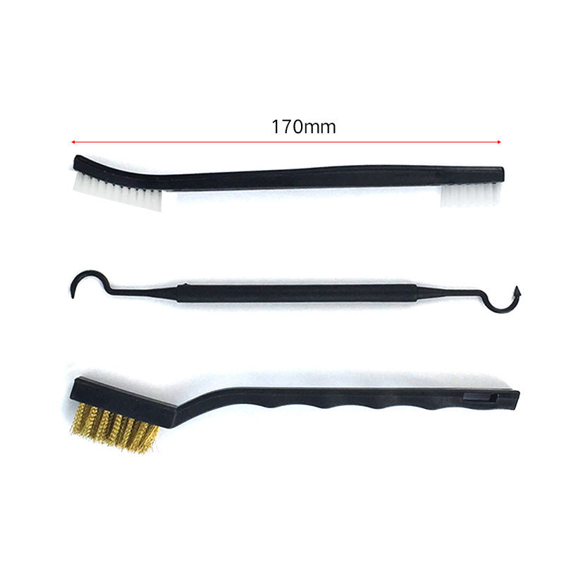 Double End Steel Wire Brush & Nylon Pick Set Universal Hunting Gun Cleaning Kit for Tactical Rifle Maintenance