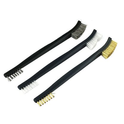 Double End Steel Wire Brush & Nylon Pick Set Universal Hunting Gun Cleaning Kit for Tactical Rifle Maintenance