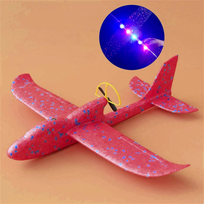 Rechargeable Electric Foam Glider LED Hand Throw Airplane Automatic Flight Outdoor Fun Toy For Chil 3
