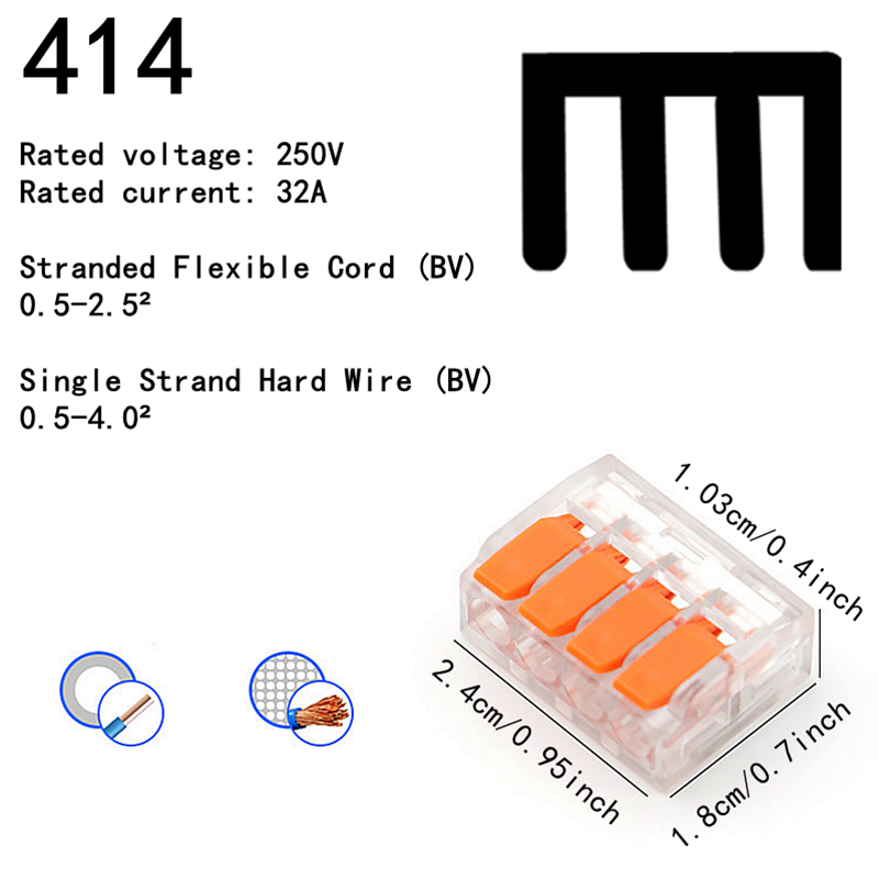 Quick Plug-in Terminals, Universal Wire Connector for Electrical Equipment